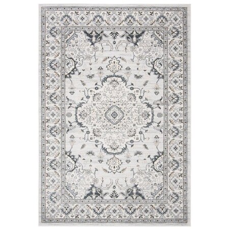 Safavieh 2 ft. 2 in. x 7 ft. Power Loomed Traditional Isabella Runner Rug Light Grey & Cream ISA921G-27